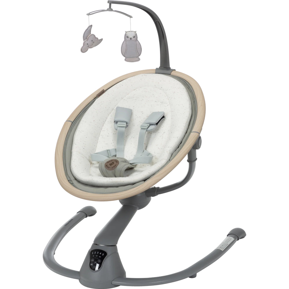 Maxi Cosi Cassia Swing in Beige, providing a gentle rocking motion with a sleek design, the perfect baby swing.