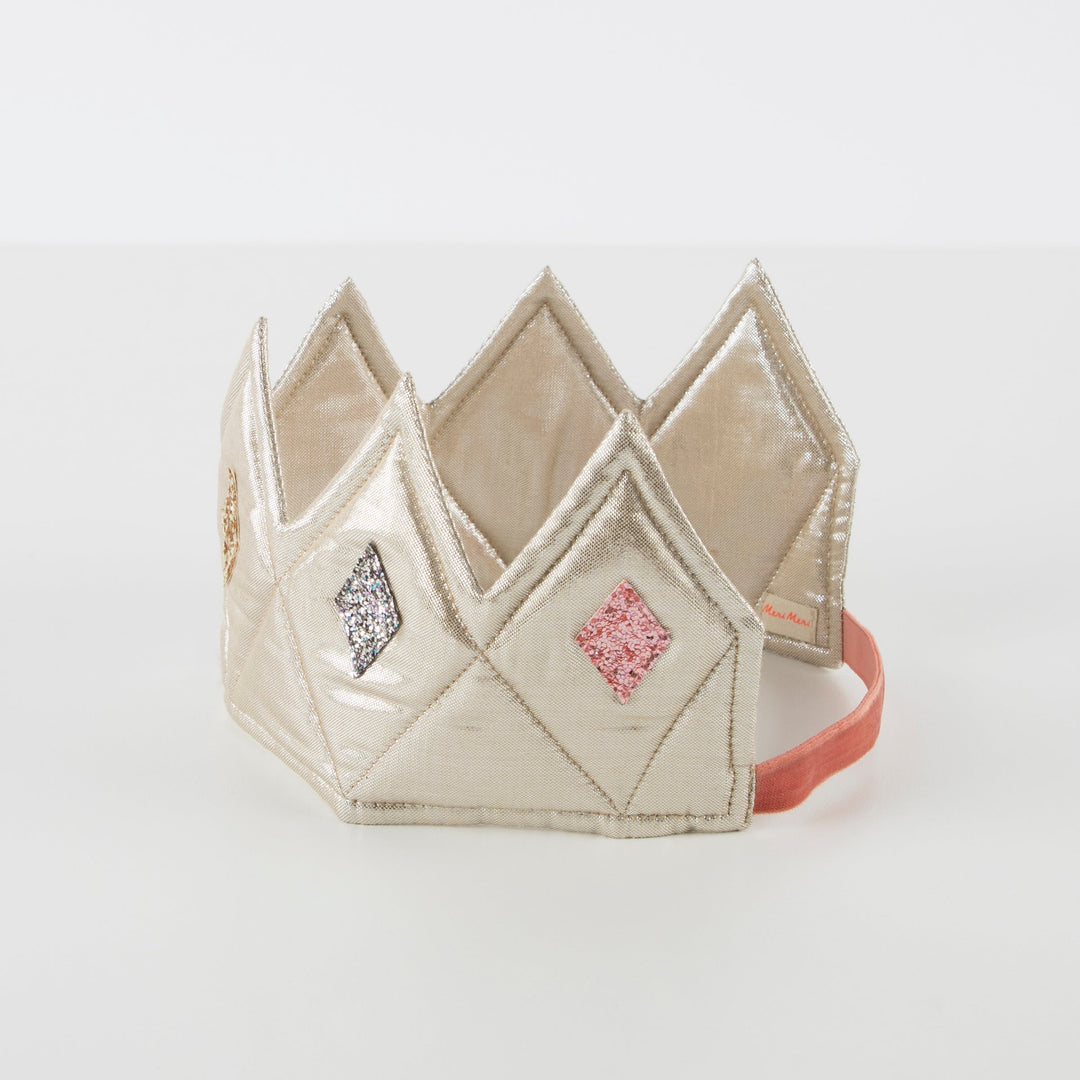 Gold & Glitter Crown from Meri Meri, a royal dress-up accessory for birthday parties