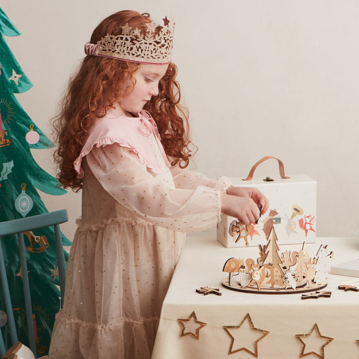 Glitter Fabric Star Crown from Meri Meri, a royal costume accessory for dress-up play