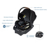 maxi cosi mico luxe plus infant car seat in essential black ergonomic handle 