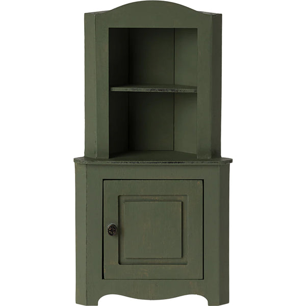 maileg miniature corner cabinet dark green