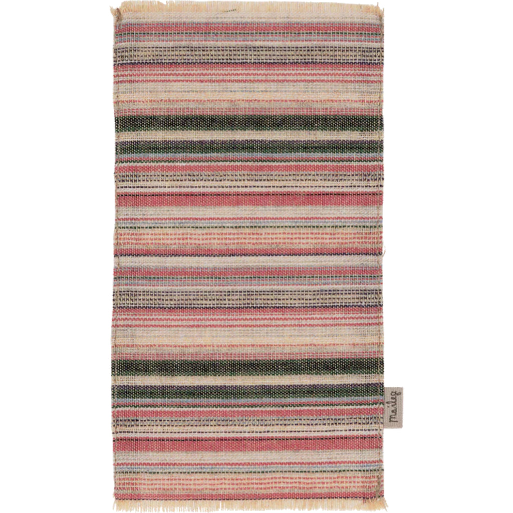 Striped dollhouse rug accessory