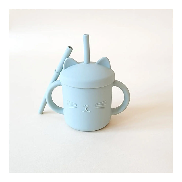 Minito & Co Meow Straw Training Cup Pistachio, ergonomic and spill-proof, one of the best straw cups for baby.