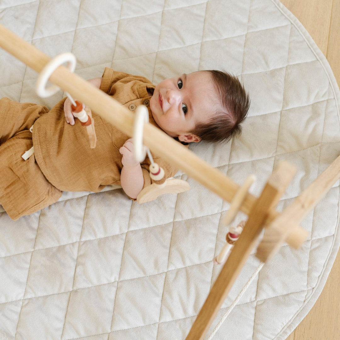 Moonbeam is perfect for slow mornings Ñ the Saranoni Minky Play Mat acts as a plush Play mat for toddlers.
