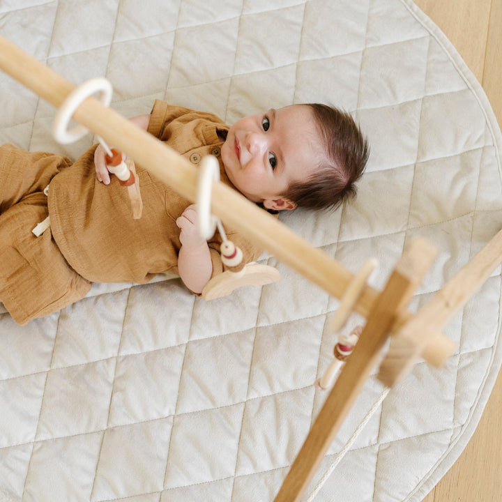 Moonbeam is perfect for slow mornings Ñ the Saranoni Minky Play Mat acts as a plush Play mat for toddlers.