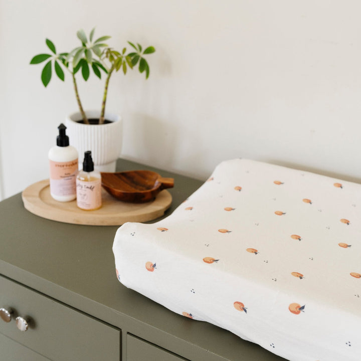 Apple Saranoni Minky Stretch Luxe Changing Covers bring comfort and create a soft change pad option parents love