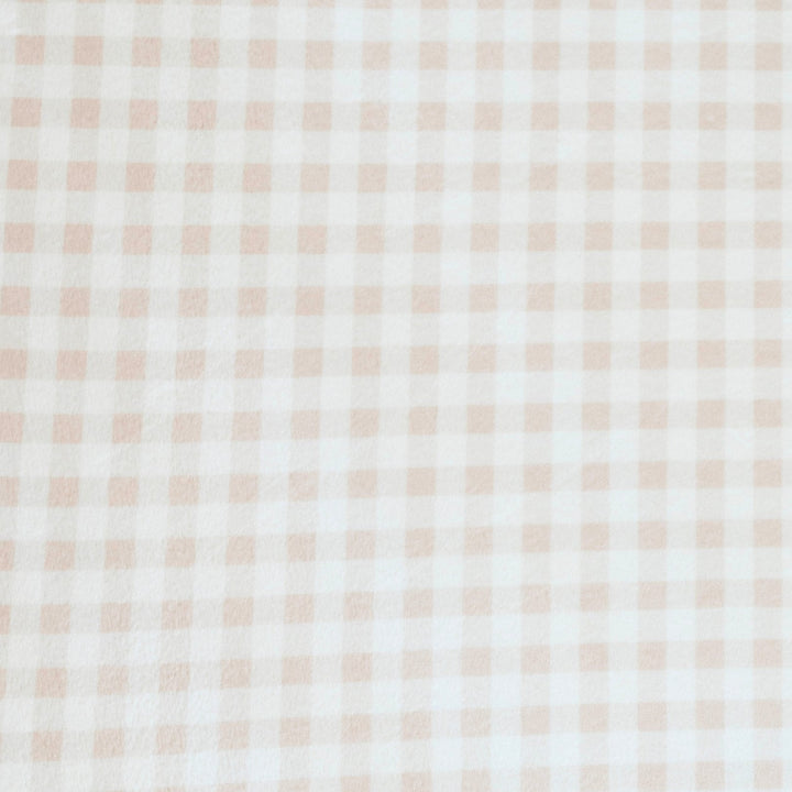 Add luxury to your crib with Gingham Saranoni Minky Stretch Luxe Crib Sheets, sheets for baby crib with stretch fabric.