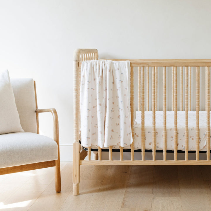 Saranoni Minky Stretch Luxe Crib Sheets in Mushroom deliver plush sheets for baby crib and nursery style.