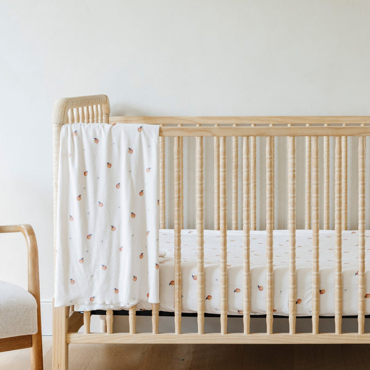 Saranoni Minky Stretch Luxe Crib Sheets in Apple bring luxurious sheets for cribs with plush minky texture.