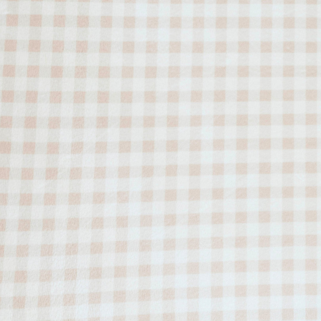 Saranoni Minky Stretch Luxe Swaddle/Blanket in Gingham brings cozy stretch and feels like a high-end baby knit blanket.