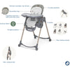 Maxi Cosi Minla 6-in-1 High Chair, dishwasheer safe, easy to clean