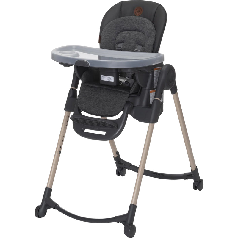 Maxi Cosi Minla 6-in-1 High Chair in Grey, a stylish and adjustable maxi cosi high chair for growing babies.