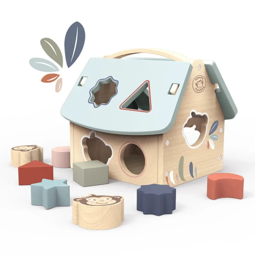 Speedy Monkey House Shape Sorter Sorted Shapes