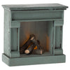 Maileg dollhouse accessories blue fireplace