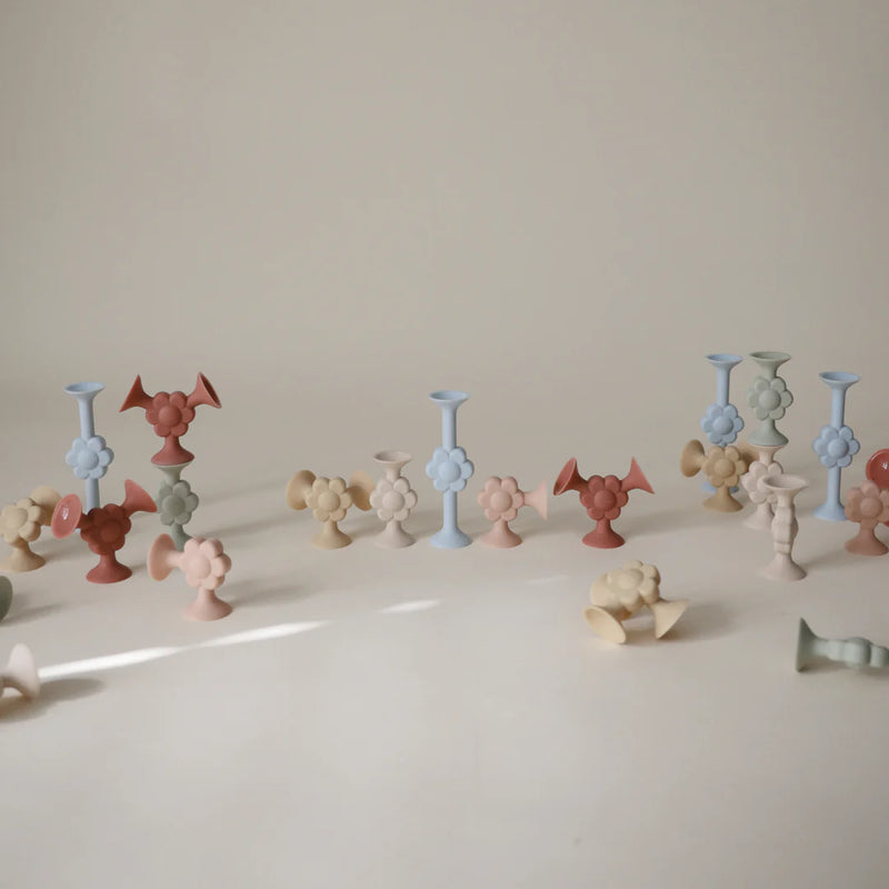 18 daisy suction mushie baby bath toys to connect for kinetic discovery 