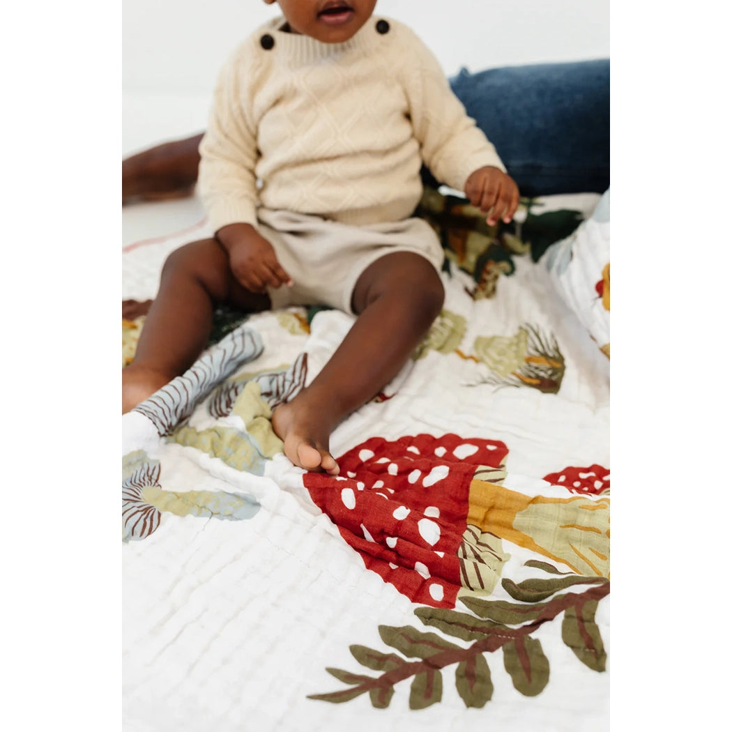 Clementine Kids muslin blankets in Mushroom