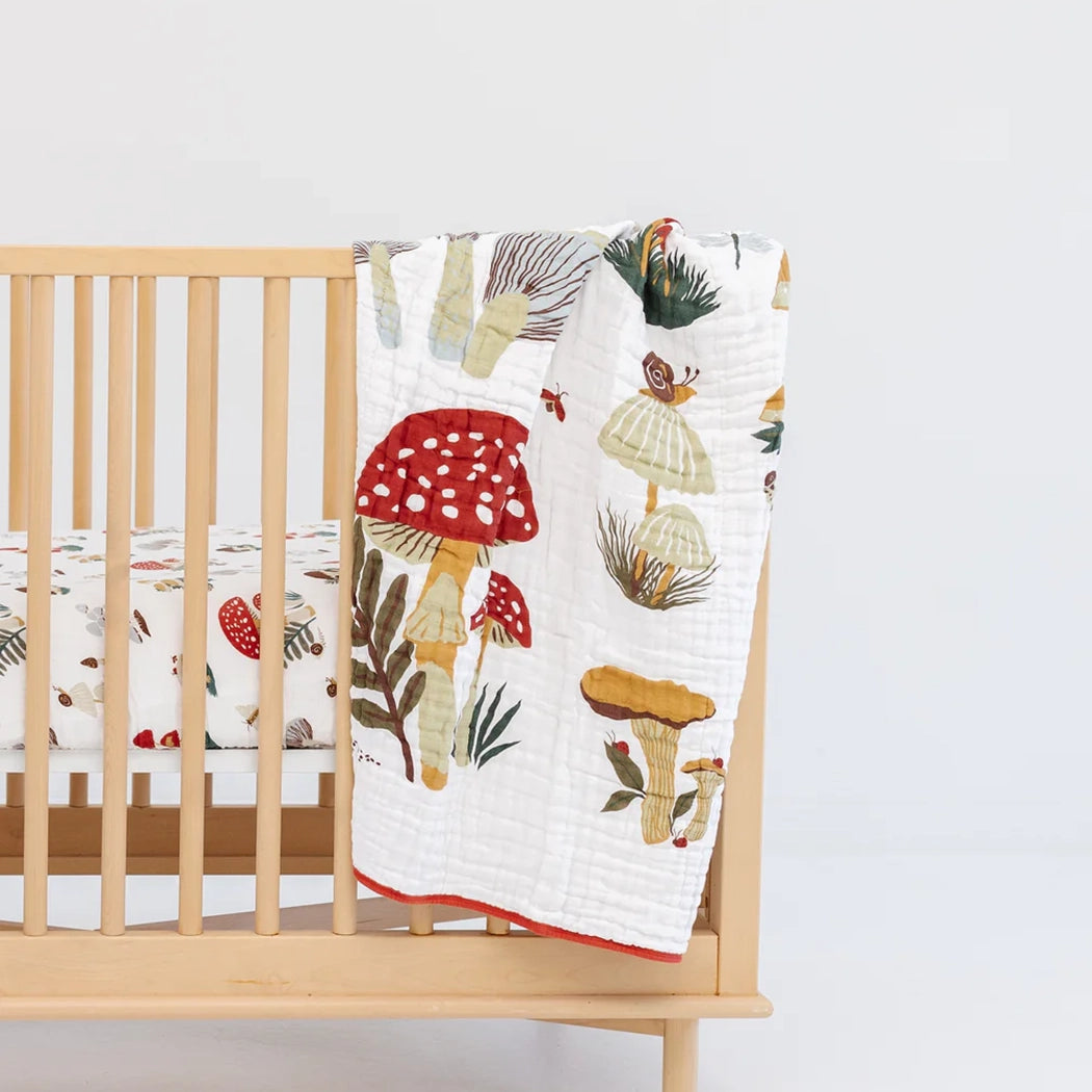 Clementine Kids muslin blanket in Mushroom