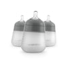 Nanobébé 9oz Flexy Silicone Baby Bottle 3-pack in gray