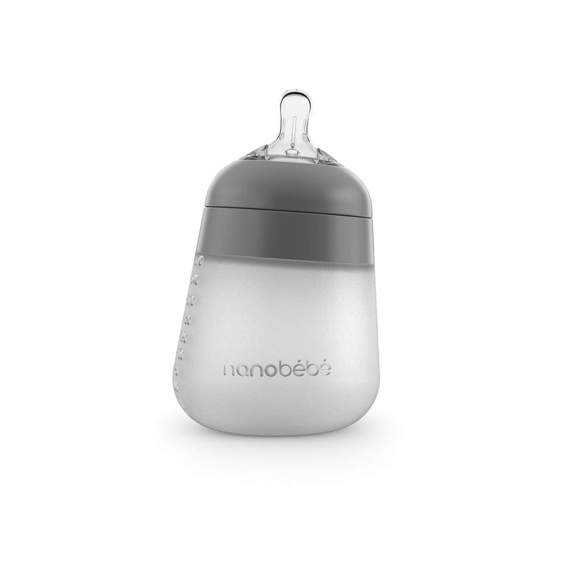 Nanobébé 9oz Flexy Silicone Baby Bottle in Gray