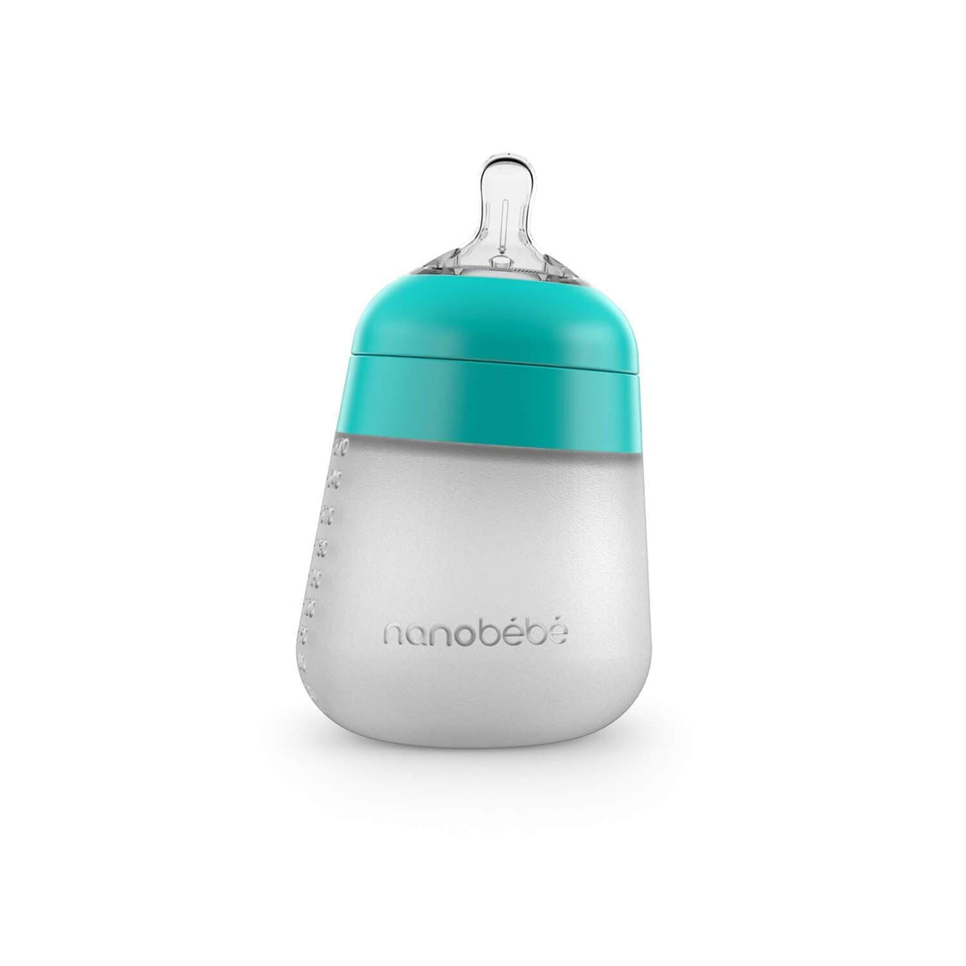 Nanobébé 9oz Flexy Silicone Baby Bottle in teal