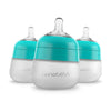 Nanobébé 9oz Flexy Silicone Baby Bottle 3-pack in teal