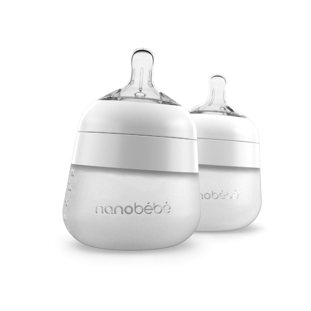 Nanobébé Flexy Silicone Baby Bottle in White