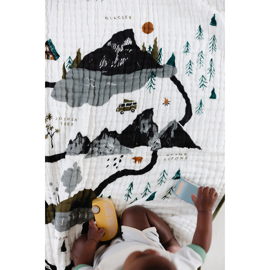 Clementine Kids national parks muslin baby blankets