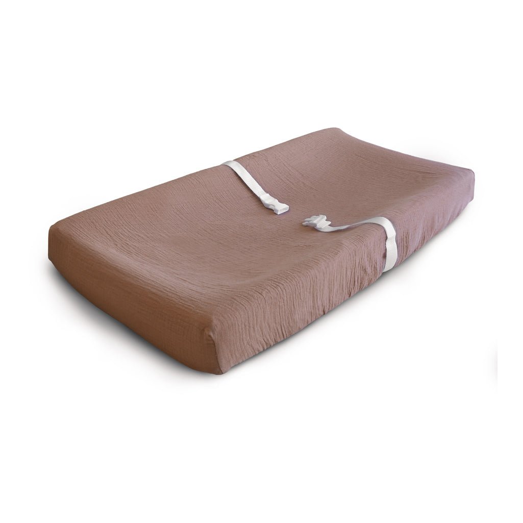 Mushie Changing Pad Cover with a sleek design ideal for any modern nursery