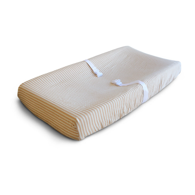 Mushie Changing Pad and Cover with a secure fit to ensure comfort during diaper changes