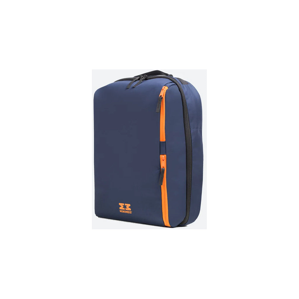 Side view of the backpack in Navy