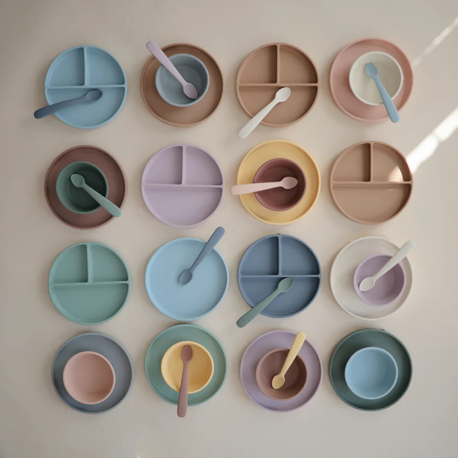 Mushie Silicone Suction Plate Kids Plates designed for easy cleaning and long-lasting use