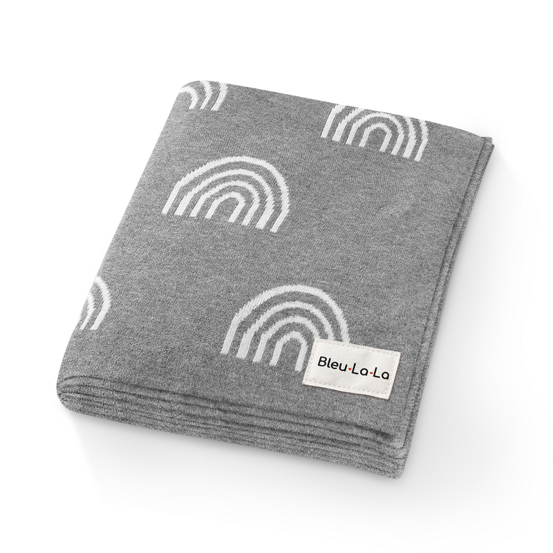Bleu La La Rainbow Blanket in Gray