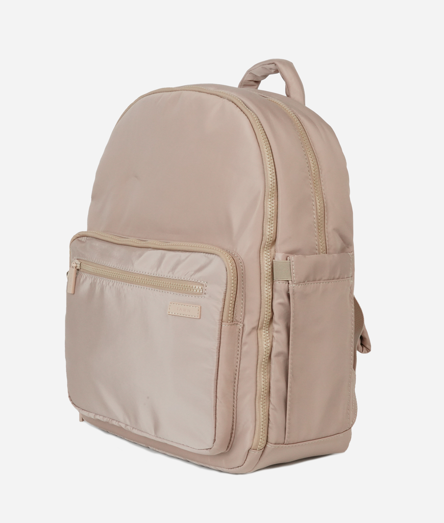 fawn design nylon diaper backpack in beige