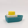 Oli & Carol Upcycled yellow boat bath toys for kids