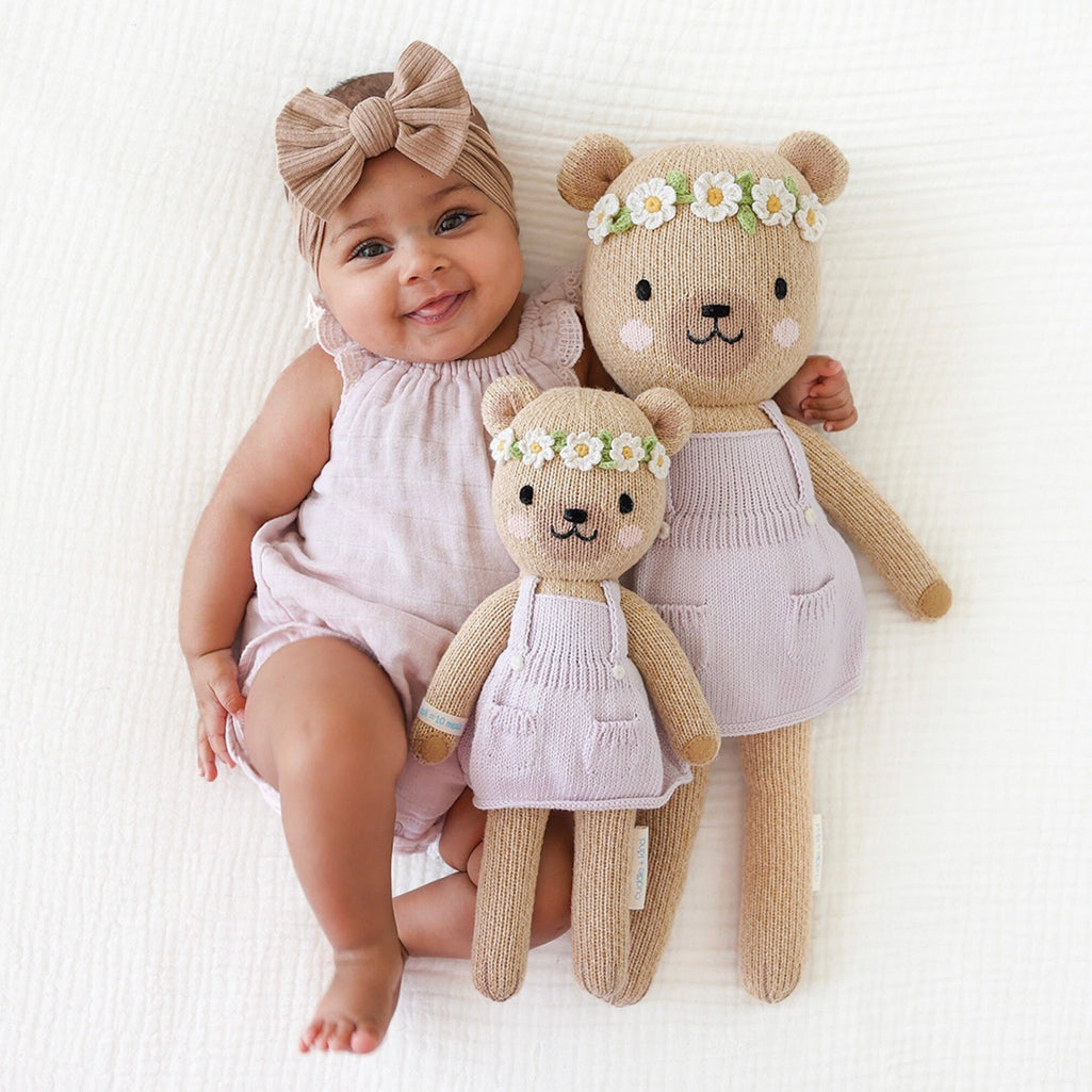 knit stuffed animal toy by cuddle and kind dolls