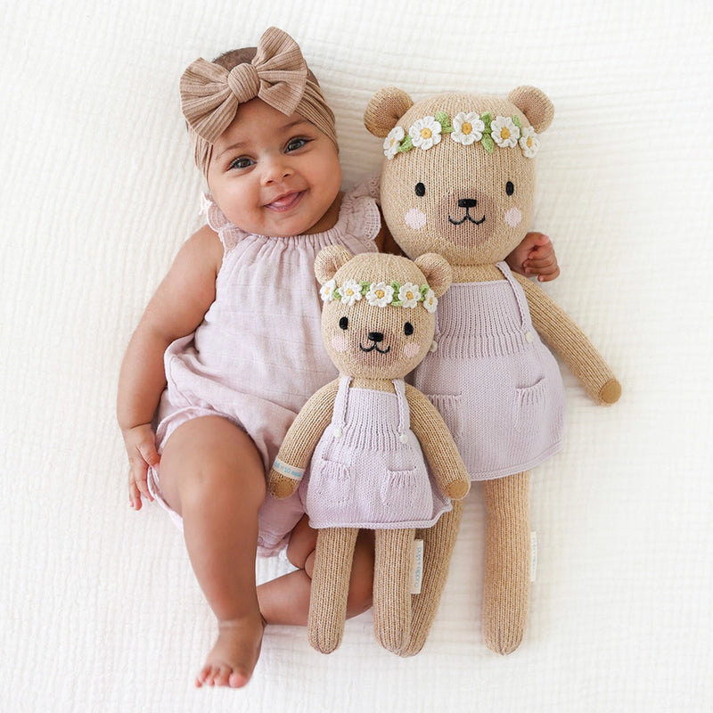 knit stuffed animal toy by cuddle and kind dolls