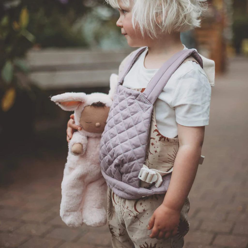 child traveling with safe soft cozy olli ella dinkum doll bunny rabbit 