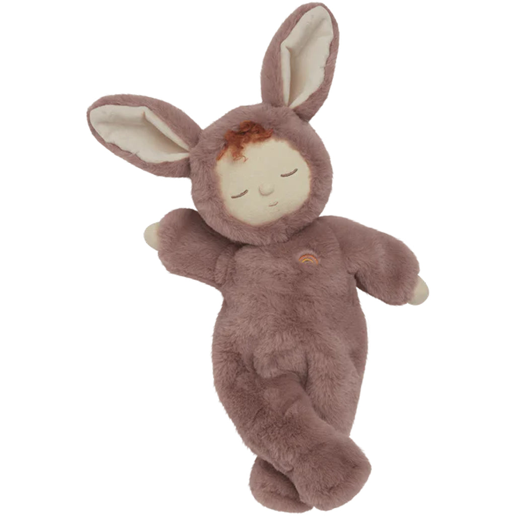 purple bunny pickle cozy dinkums olli ella fabric doll in bunny animal costume 