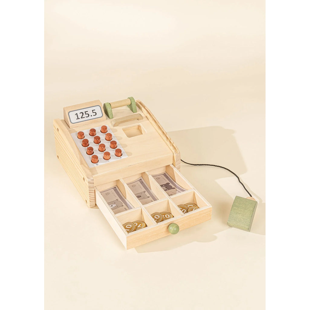 Coco Village wooden cash register toy for kids