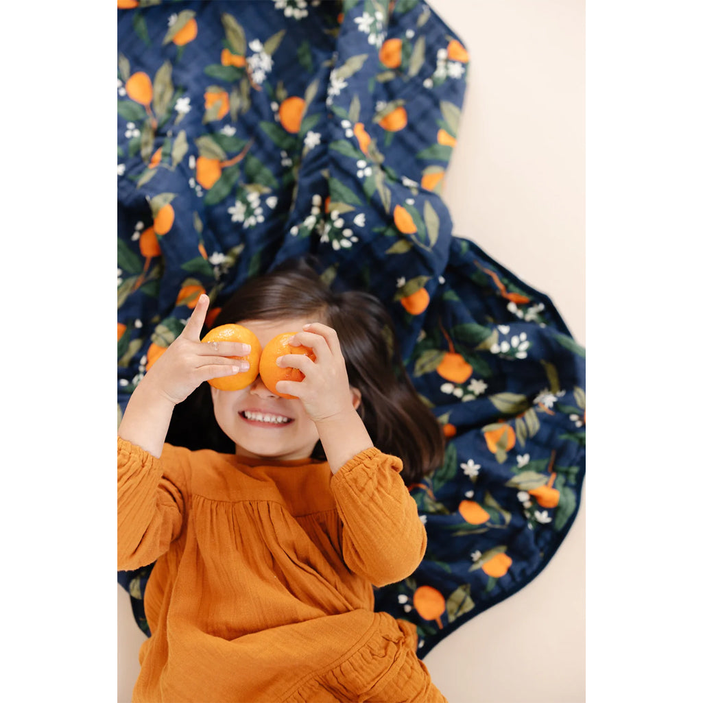 Clementine Kids orange blossom infant muslin blankets