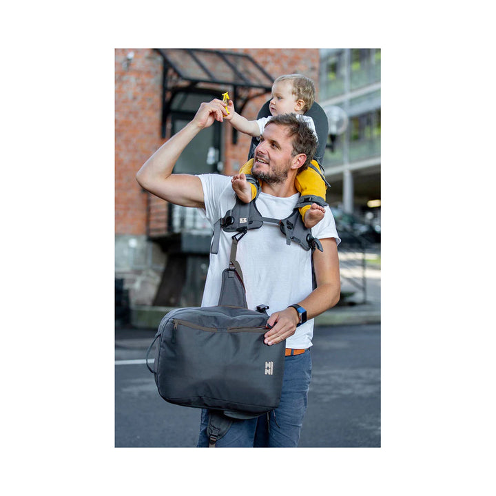 The backpack in dark grey