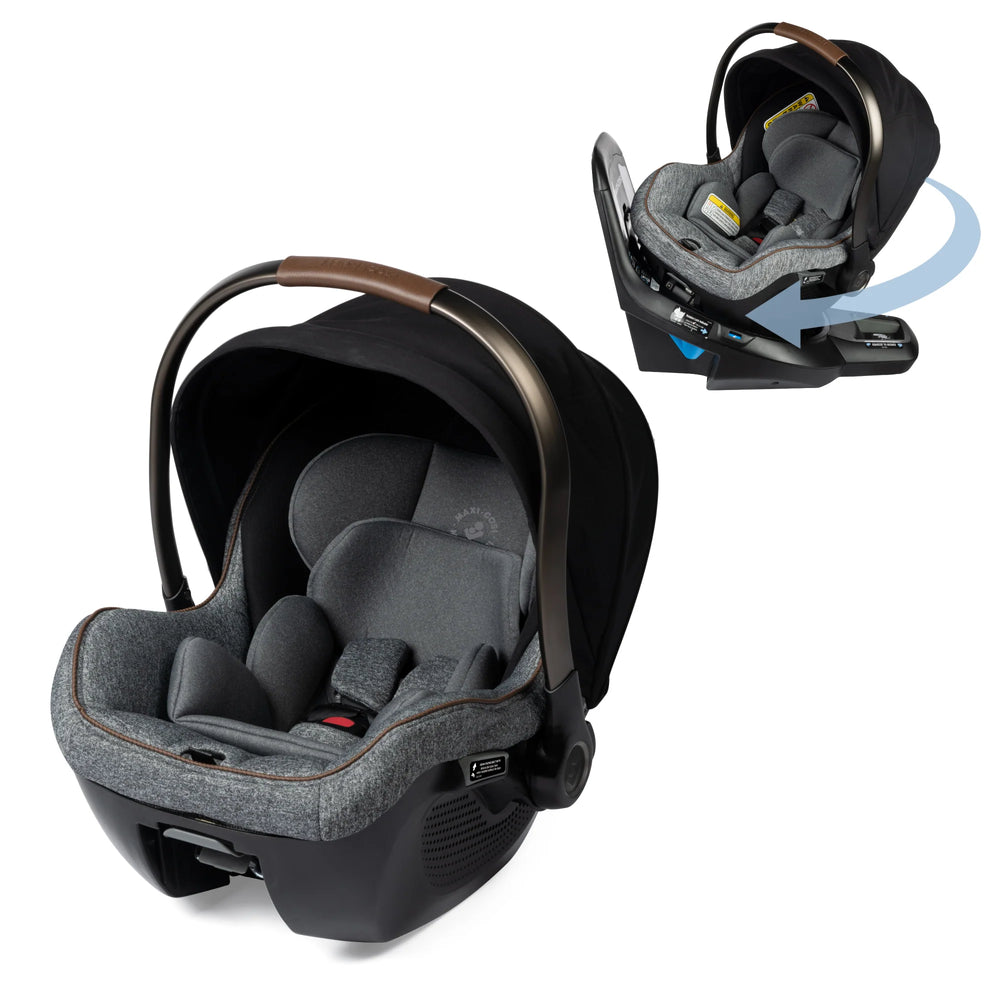 Maxi Cosi Peri 180 Rotating Infant Car Seat in a versatile color, designed for effortless transitions, a top-rated rotating car seat for your baby.