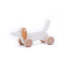 BAJOl Dachshund Puppy Wooden  Pull Toy in Natural