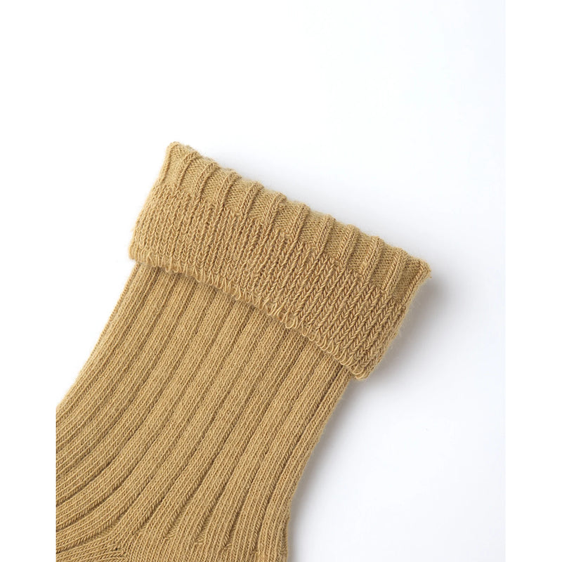 yellow gold quincy mae ribbed baby socks