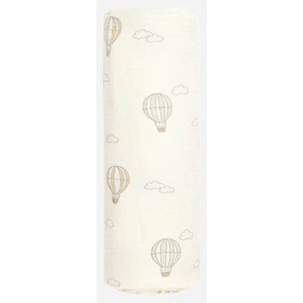 quincy mae hot air balloons woven swaddle 100% organic cotton swaddle 