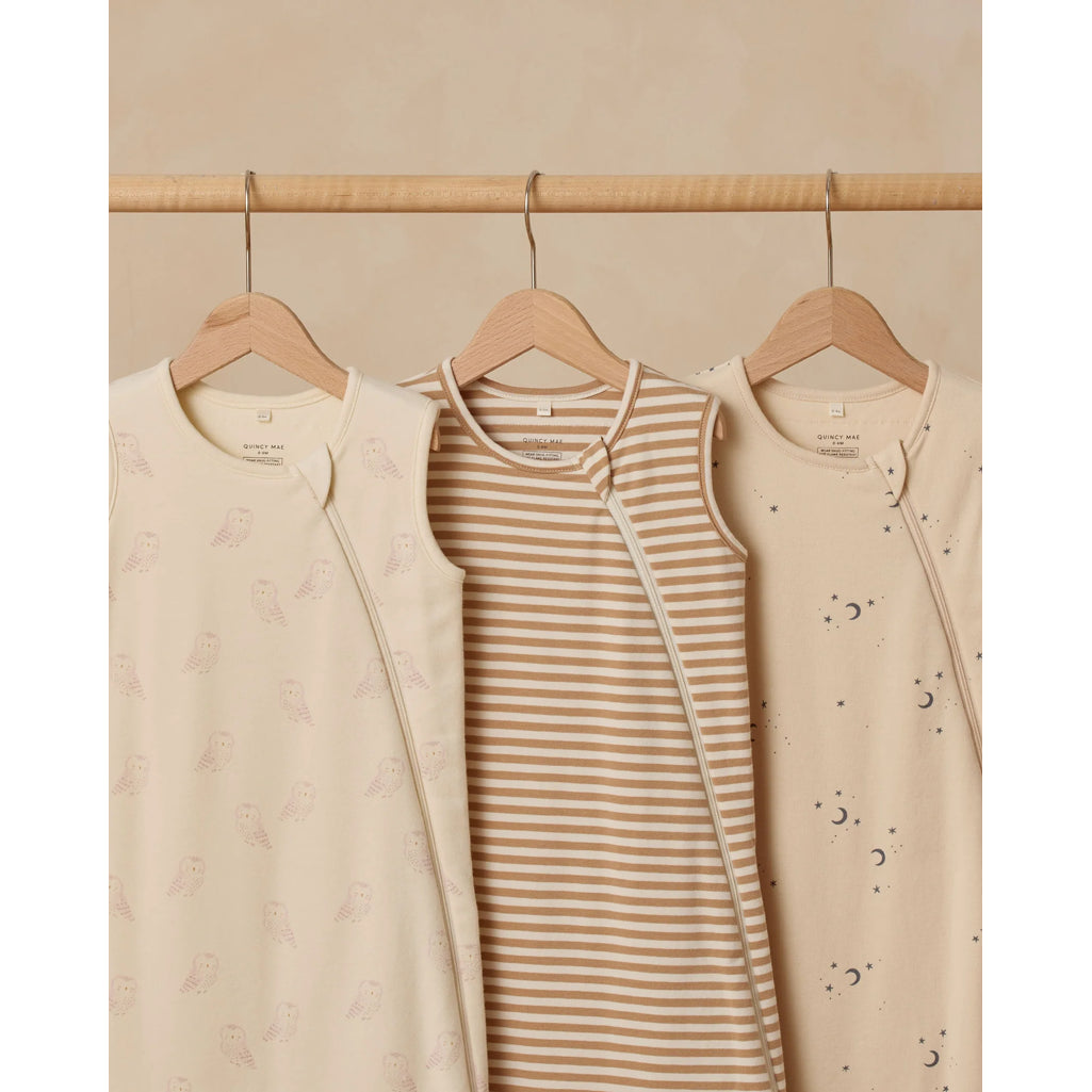 organic cotton quincy mae lightweight snow owl sleep sack