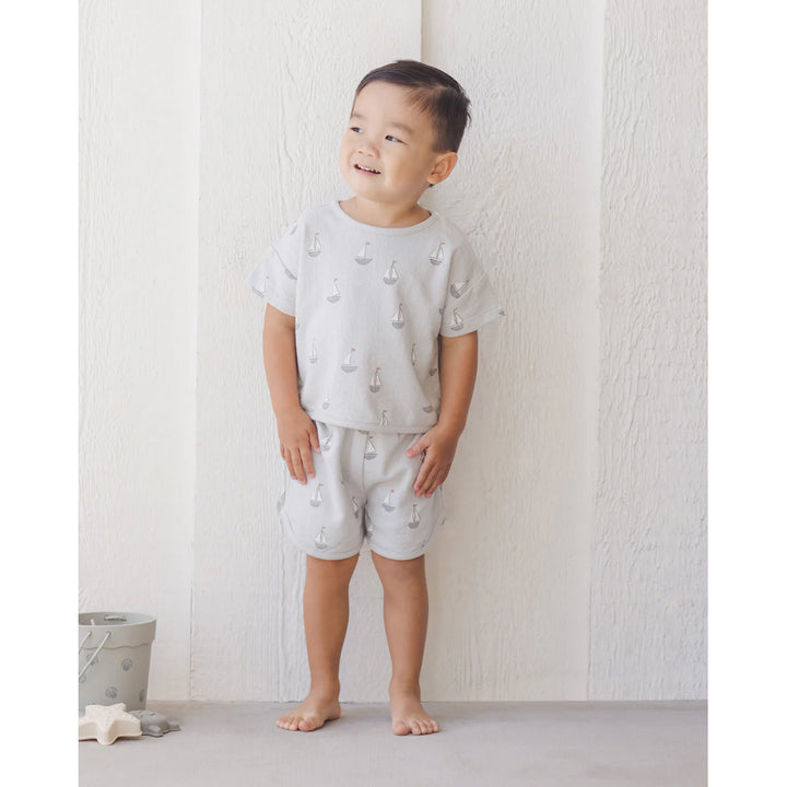 quincy mae shop lightweight summer set for toddler blue boys summer outfit 