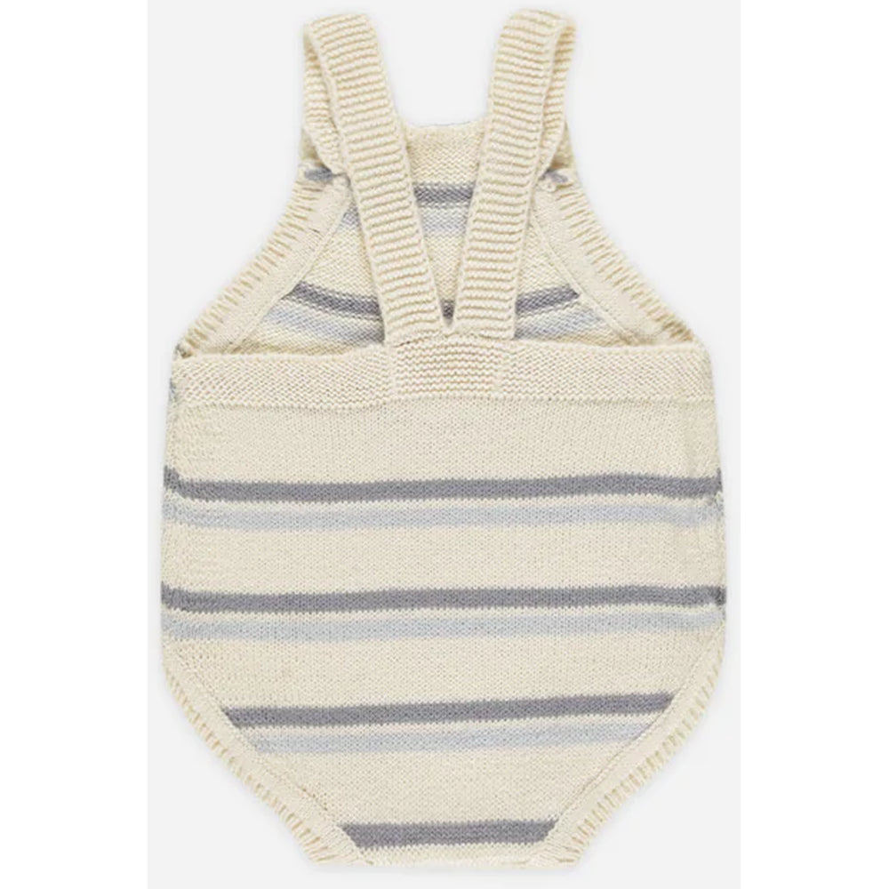 quincy mae blue striped crocheted baby outfit for summer 