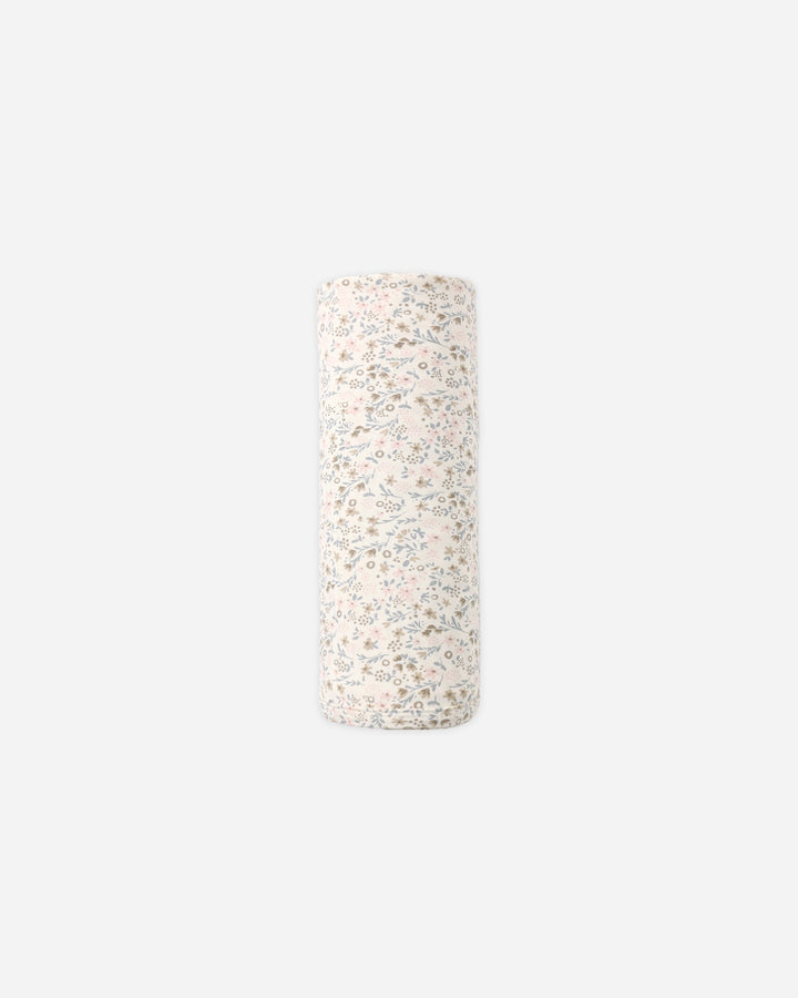 Bloom bamboo swaddle by Quincy Mae, 42 x 42 newborn swaddle blanket for the nursery