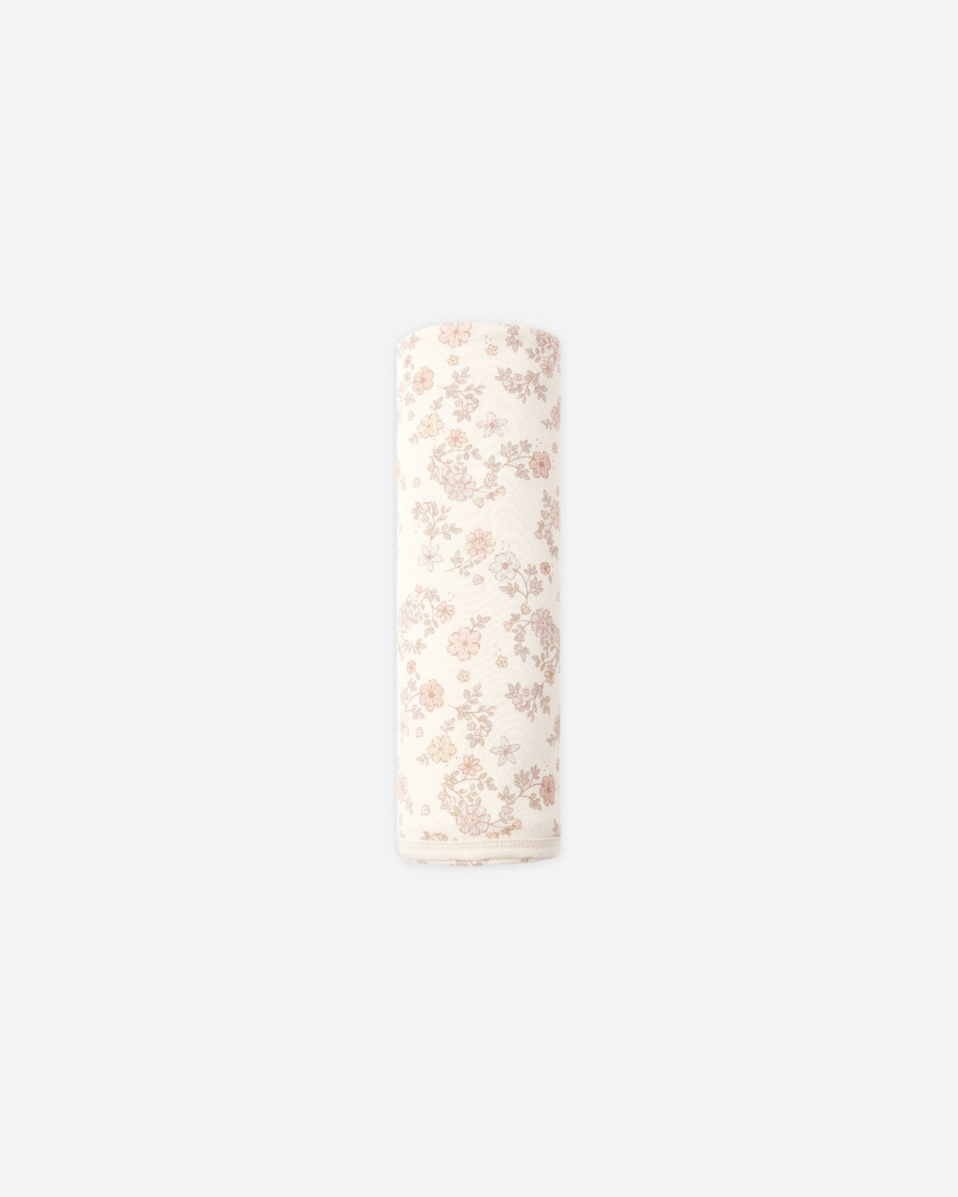 Quincy Mae Swaddle in Floral Vine print on natural, organic cotton baby swaddle blanket 42 x 42